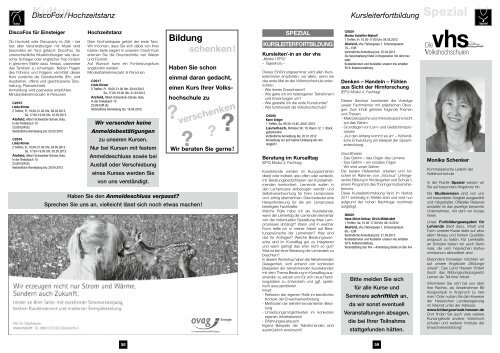 Programmheft Download - Volkshochschule des Vogelsbergkreises