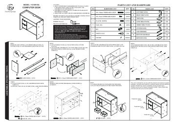 parts list and hardware assemb ly instructions - Fourstar Group ...
