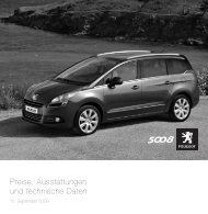 PEUGEOT 5008 Preisliste