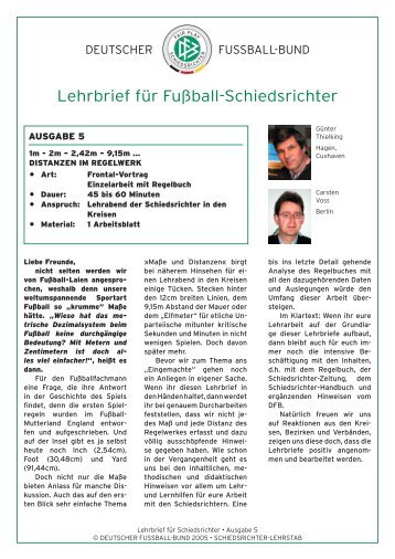 DFB Lehrbrief 05.indd - Fussball-Regelfragen.de
