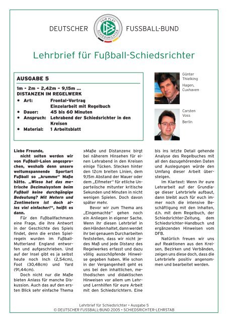 DFB Lehrbrief 05.indd - Fussball-Regelfragen.de