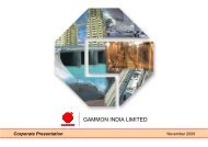 Corporate Presentation - Gammon India