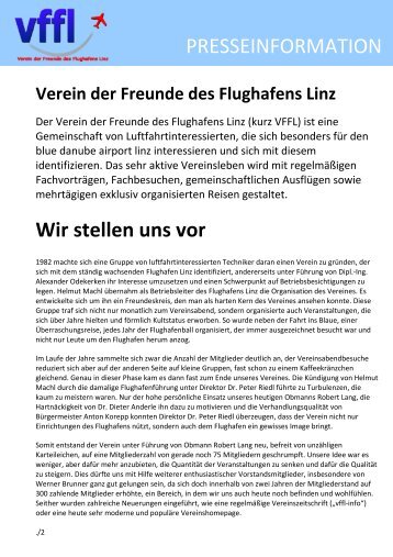 Wir stellen uns vor PRESSEINFORMATION - Flughafen Linz