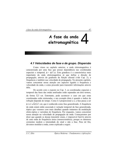 A fase da onda eletromagnética