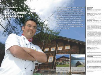 Der Saisonnier vom Davosersee - Hotel & Gastro Union