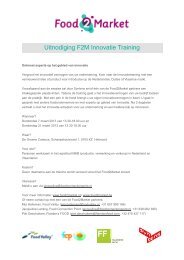 Uitnodiging F2M Innovation Training 7 en 21 maart ... - Food2Market