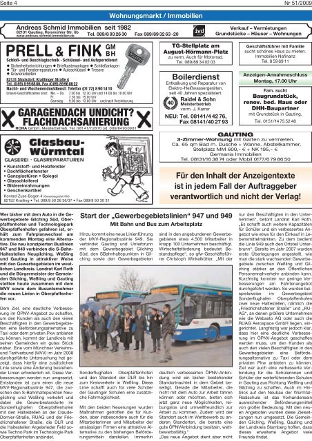 Anzeiger 16.12.2009 - Gautinger-anzeiger.de