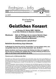 Info 2-2009 (pdf) - MGV 1873 Frohsinn Mutterstadt eV