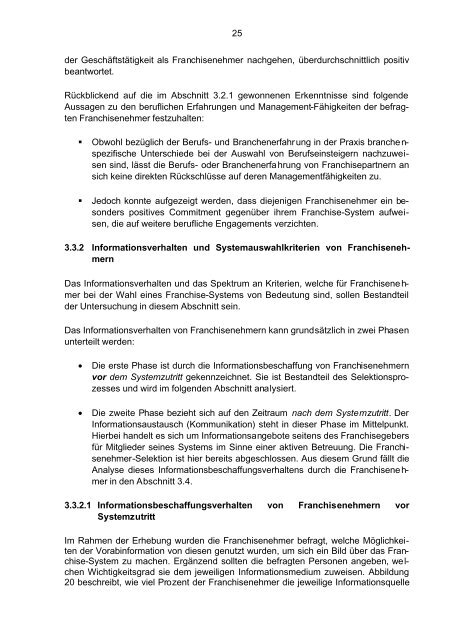 Franchisenehmer- akquisition und -bindung 2003 - F&C