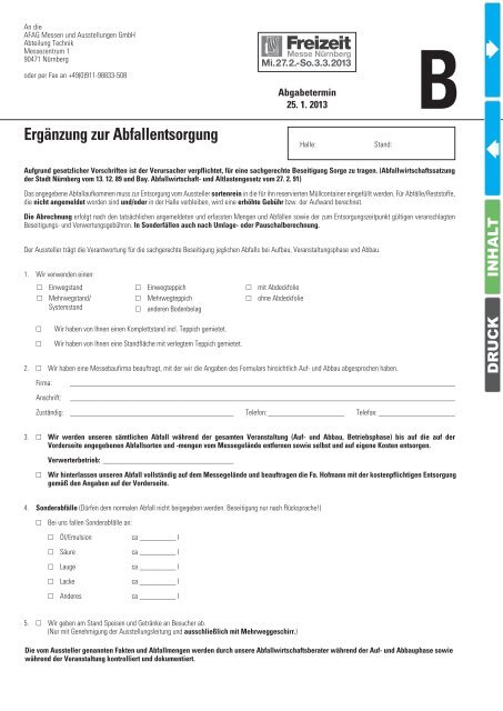 Technische Richtlinien - Freizeit Messe Nürnberg