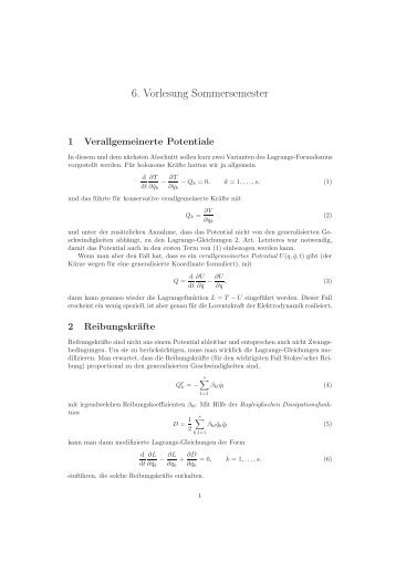 6. Vorlesung Sommersemester