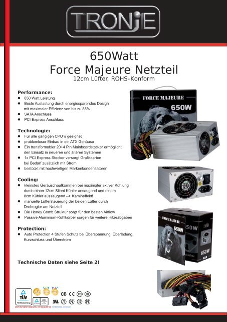 650watt Force Majeure Netzteil