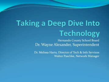 Taking the Deep Dive into Technology in Hernando