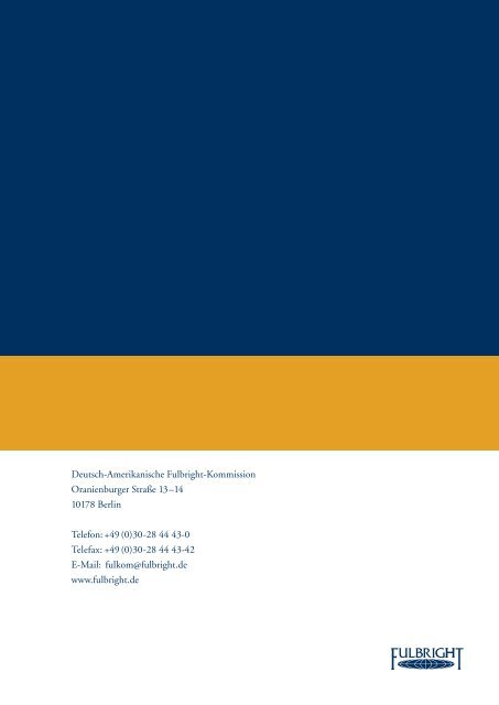 Jahresbericht 2005/2006 - Fulbright-Kommission