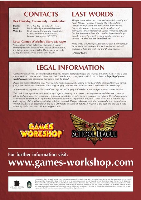 School Toolkit 2010 - Games Workshop