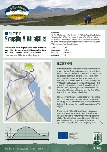 Skriv ut guldtur och karta som PDF - Funäsfjällen