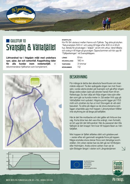 Skriv ut guldtur och karta som PDF - Funäsfjällen