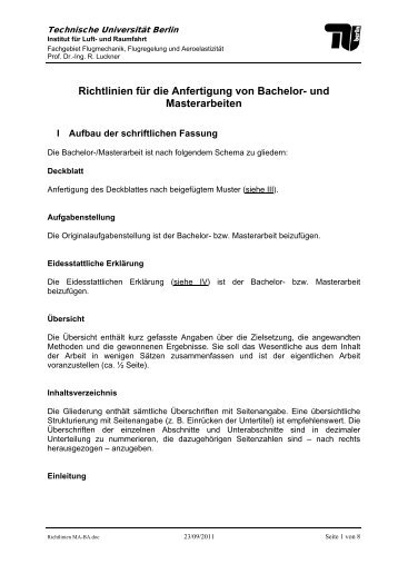(Bachelor/Master): Schriftliche Ausarbeitung (PDF, 43,2 KB) - FMRA