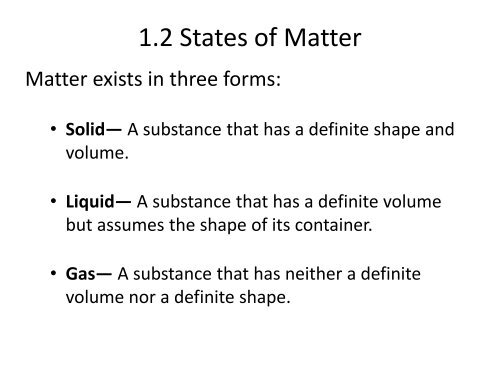 1.1 Chemistry: The Central Science