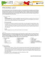 Packing List Ghana - 2013 Trips - Free The Children