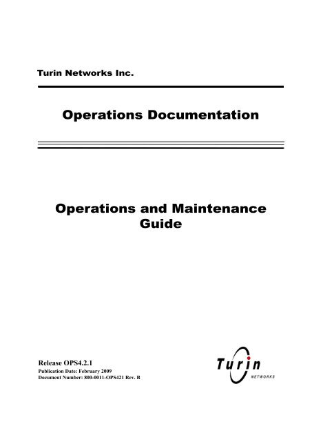 operations and maintenance guide - Force10 Networks