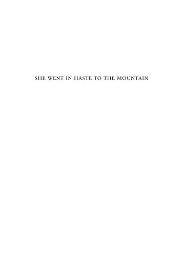 she went in haste to the mountain - Garabandal