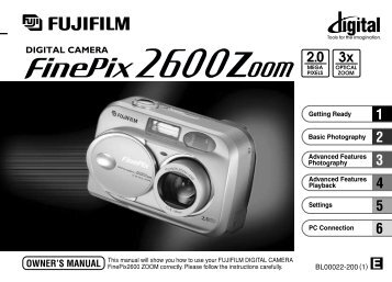 FinePix 2600 Zoom Manual - Fujifilm Canada