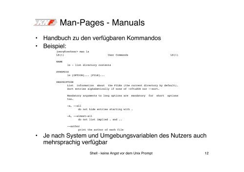 keine Angst vor dem Unix Prompt