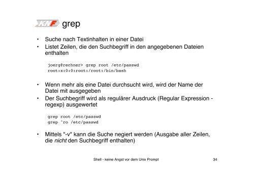 keine Angst vor dem Unix Prompt