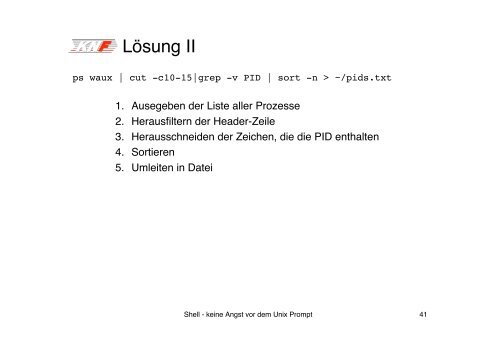 keine Angst vor dem Unix Prompt