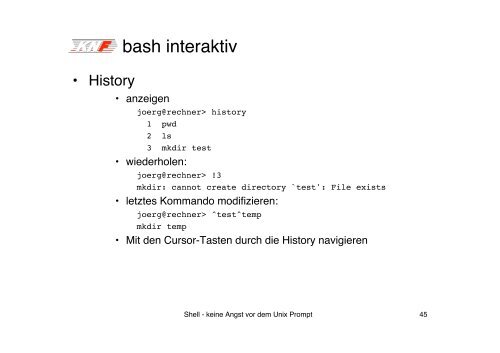 keine Angst vor dem Unix Prompt