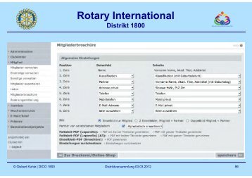 RoCas Einführung 2012 Teil 2 (Folien 86-172) - Rotary Distrikt 1800
