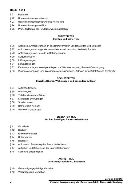 Landesbauordnung - Gewerbeaufsicht - Baden-Württemberg