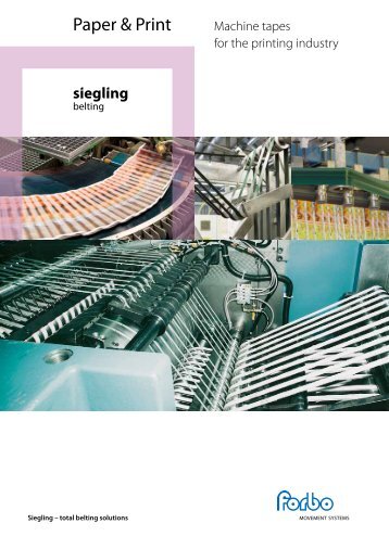 Machine Tapes for the Printing Industry - Forbo Siegling