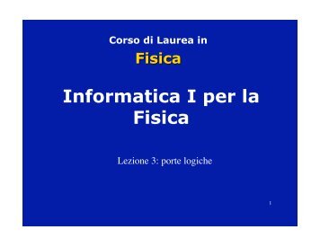 porte logiche - Fisica