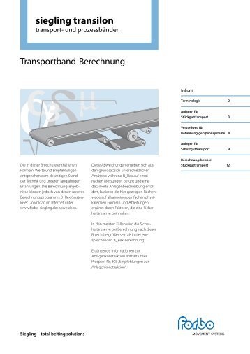 PDF | DE | 448 KB - Forbo Siegling