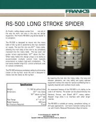 RS-500 LONG STROKE SPIDER - Frank's International