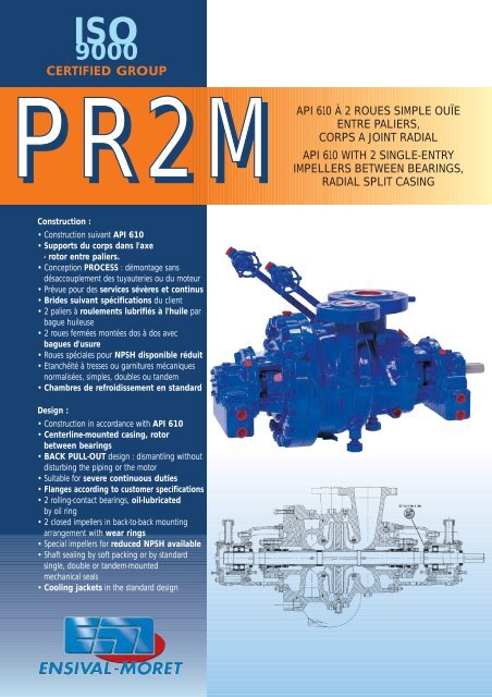 Feuillet PR2M - Ensival-Moret Industrial Pumps