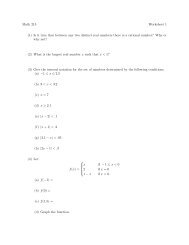 Math 215 Worksheet 1 (1) Is it true that between any two distinct real ...