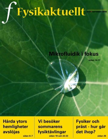 nr 3 2010, s. 4 (pdf) - Svenska Fysikersamfundet