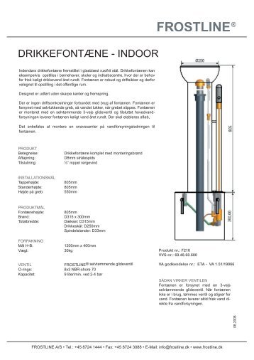 Tekniske specifikationer - Frostline