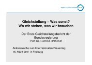 Vortrag Prof. Helfferich - Kontaktstelle Frau und Beruf