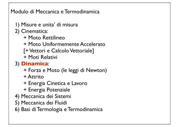 + Moto Rettilineo + Moto Uniformemente Acceler - Fisica