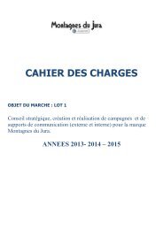 cahier des charges - Comité régional du tourisme de Franche-Comté