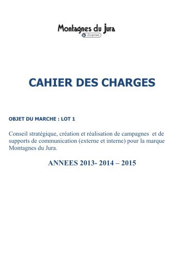 cahier des charges - Comité régional du tourisme de Franche-Comté