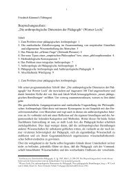 „Die anthropologische Dimension der ... - Friedrich Kümmel