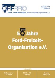 5 Jahre Ford-Freizeit- Organisation e.V.