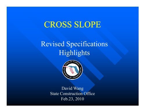 Cross Slope - David Wang