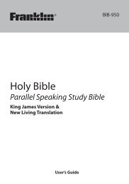 Holy Bible - Franklin Electronic Publishers, Inc.
