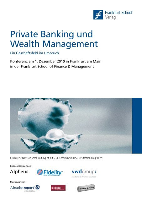 Private Banking und Wealth Management - Frankfurt School Verlag